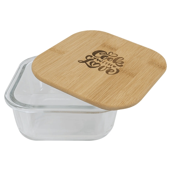 Glass Container with Bamboo Lid... from ASI 92531 Unique Custom Products / UCP