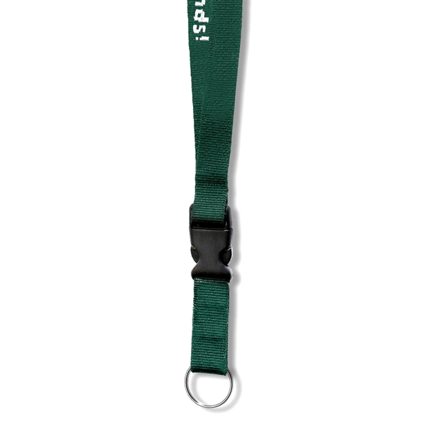 1/2" wide soft-touch select woven lanyard with detachable buckle and large... from ASI 92980 WOV-IN® / Universal Strap/Wov-In Line