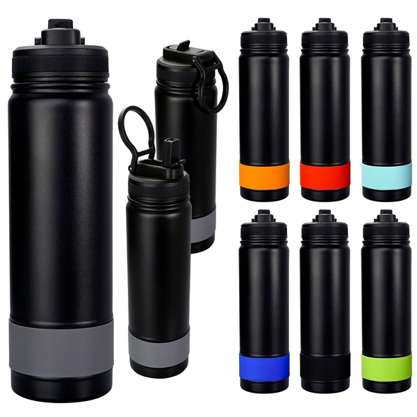 Pop Up 24 oz. Colorful Banded Bottle... from ASI 30208 A P Specialties / AP Specialties