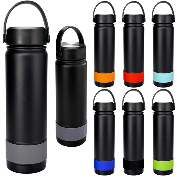 Metal Top 24 oz. Colorful Banded Bottle... from ASI 30208 A P Specialties / AP Specialties