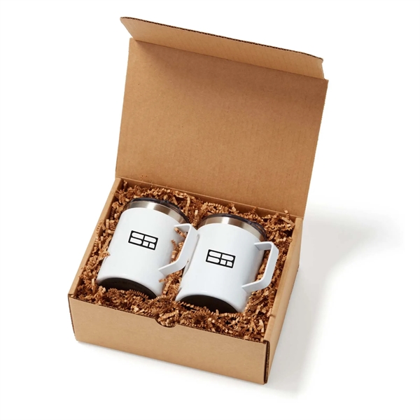 Gift set with two 12 oz. stainless steel insulated coffee mugs.... from ASI 63549 Jornik Manufacturing Corp
