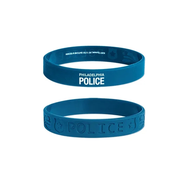 2 1/2" silicone wristband with police/safety theme.... from ASI 98360 WOWLine / WOWLine®