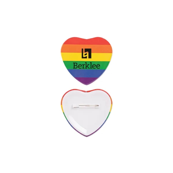 2" heart shaped button with safety pin backing.... from ASI 98360 WOWLine / WOWLine®