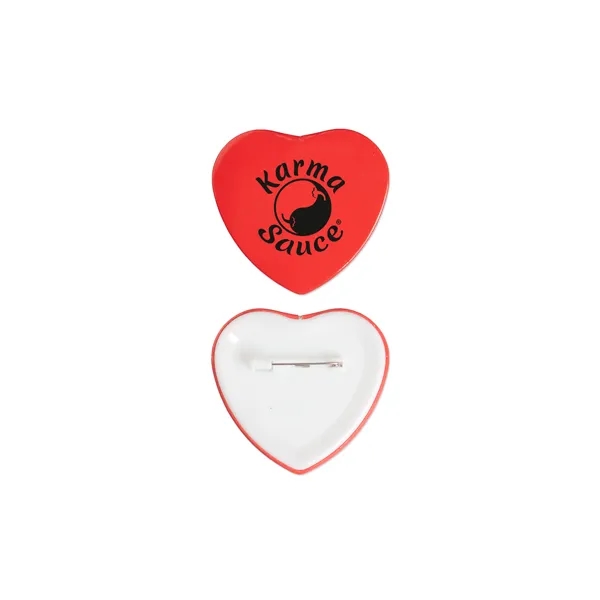 2" heart shaped button with safety pin backing.... from ASI 98360 WOWLine / WOWLine®