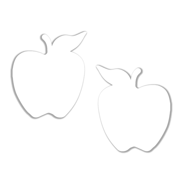 Sandwich style stock shape Apple hand fan with wood handle attached... from ASI 93520 Ventura Inc