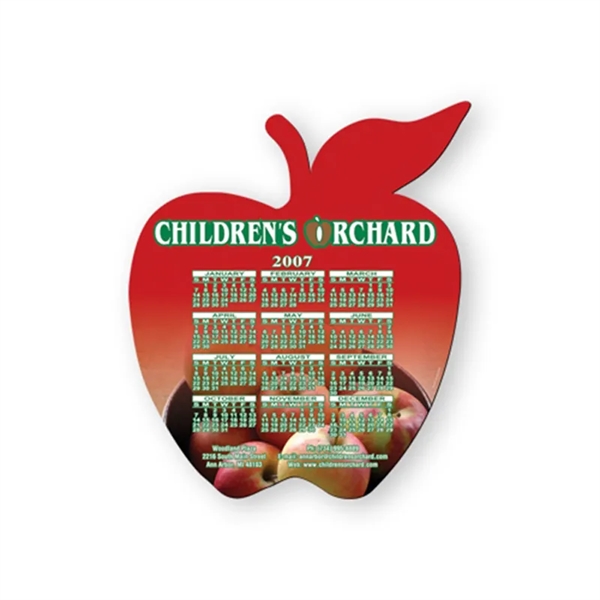 Apple shape stickless hand fan printed on 16 point coated board... from ASI 93520 Ventura Inc