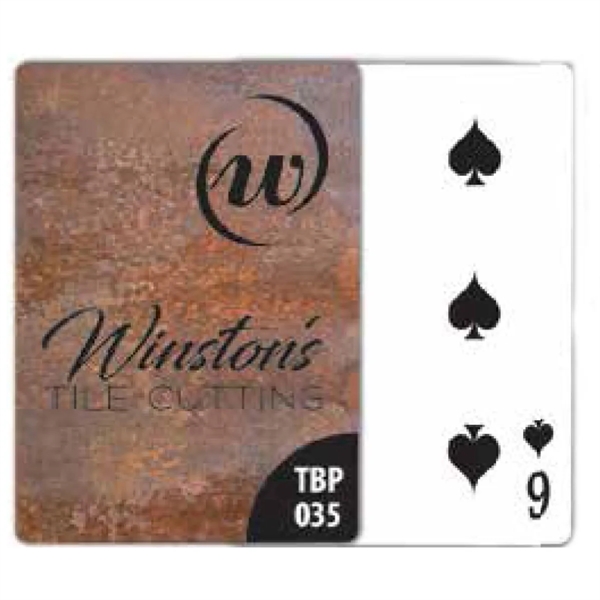 Playing cards with a metal rust pattern background.... from ASI 56080 Playing Cards On Demand