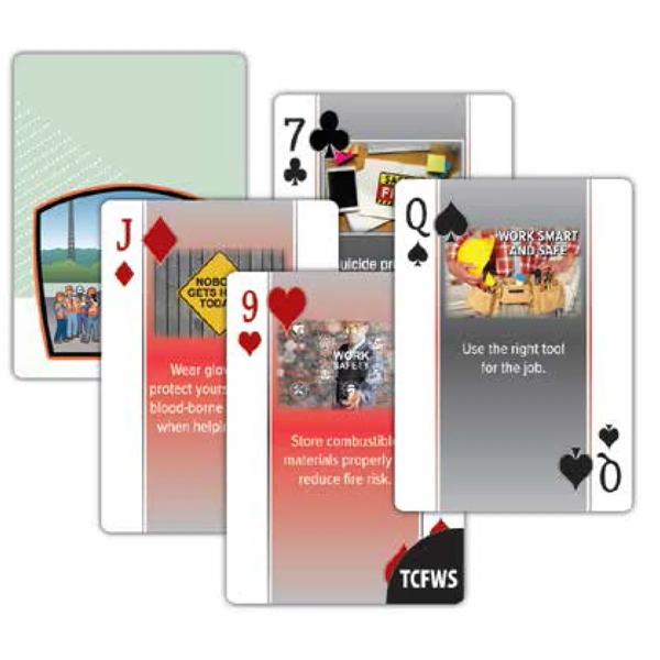 Playing cards with a workplace safety background.... from ASI 56080 Playing Cards On Demand