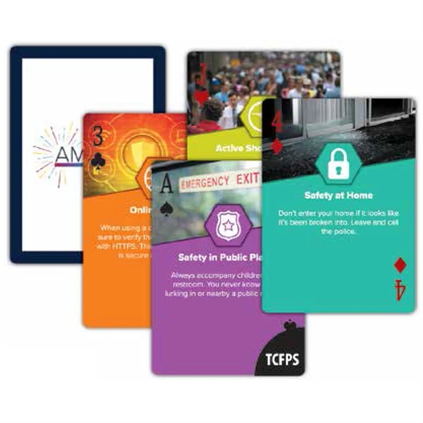 Playing cards with a personal safety background.... from ASI 56080 Playing Cards On Demand