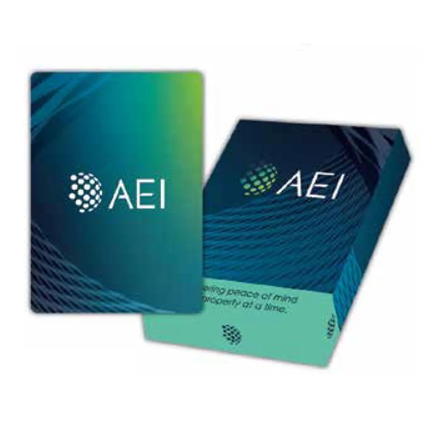 Made with sustainable forest papers, recyclable paper, coating and ink packaged... from ASI 56080 Playing Cards On Demand