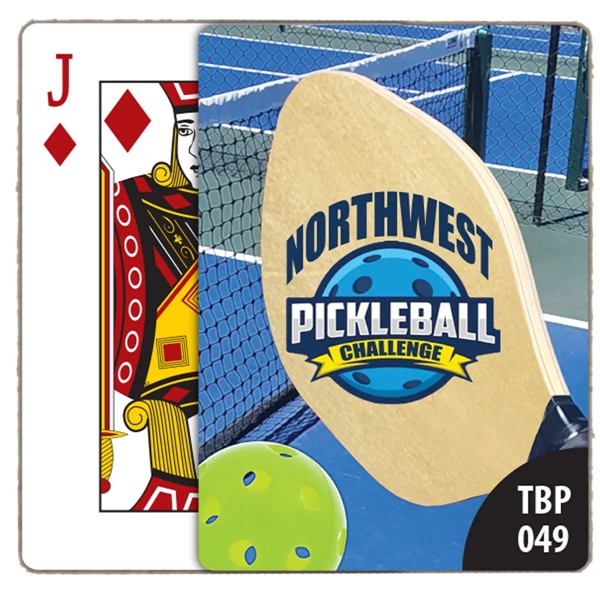 Playing cards with a pickleball themed background.... from ASI 56080 Playing Cards On Demand