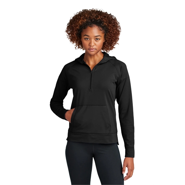 Sport-Tek Ladies Sport-Wick Stretch 1/2-Zip Hoodie... from ASI 84863 SanMar