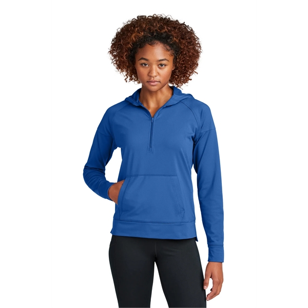 Sport-Tek Ladies Sport-Wick Stretch 1/2-Zip Hoodie... from ASI 84863 SanMar