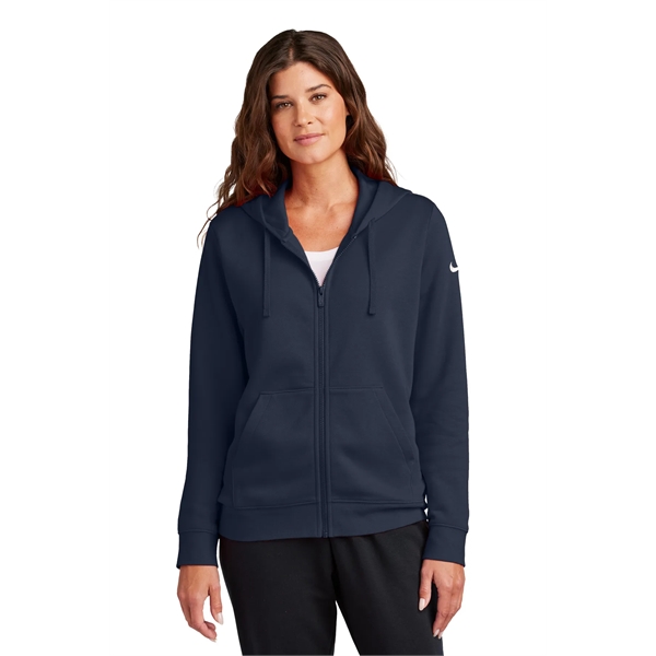 Nike Ladies Club Fleece Sleeve Swoosh Full-Zip Hoodie... from ASI 84863 SanMar