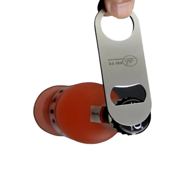 Mini paddle-style mini bottle opener with 1 color silkscreen imprint on... from ASI 37218 Athena Promo (tm)