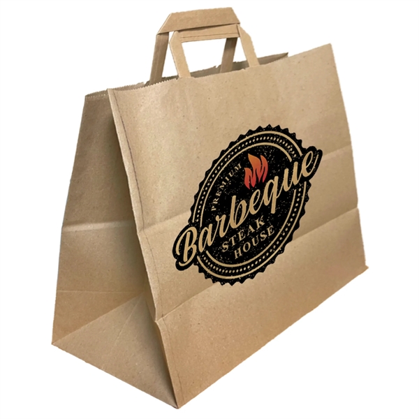 Kraft Natural Flat Handle Bag With Full Color Printing... from ASI 45795 Colorguppy Printing