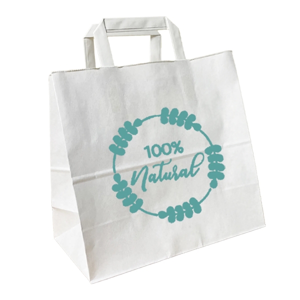 White Flat Handle Bag With One Color Printing... from ASI 45795 Colorguppy Printing