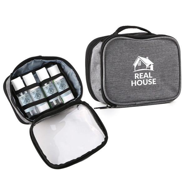 Toiletry Bag with four 1 oz bottles: hand sanitizer with moisture... from ASI 61966 HPG / Mixie