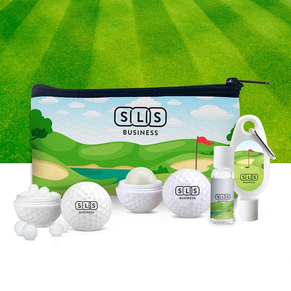 Golf Kit includes sunscreen, aloe vera gel, & golf ball-shaped mint... from ASI 61966 HPG / Mixie