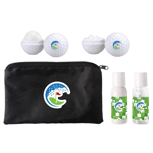 Includes sunscreen lotion, aloe vera gel, a golf ball-shaped lip moisturizer... from ASI 61966 HPG / Mixie