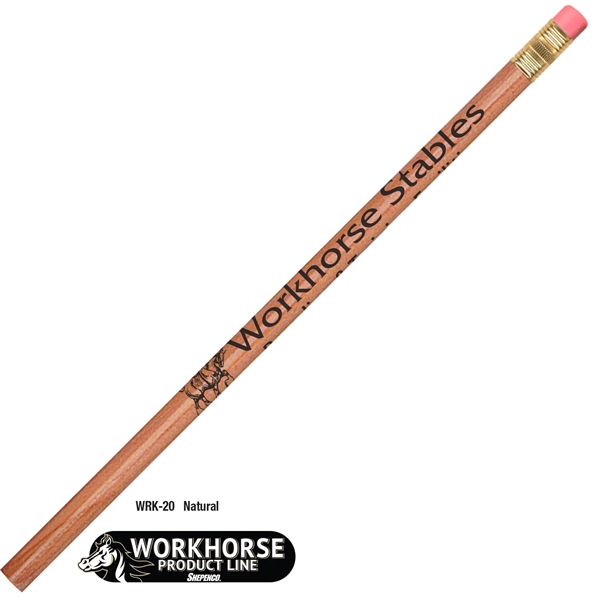 #2 pencil with red eraser and natural finish barrel.... from ASI 86850 Shepenco/Shelbyville Pencil Co, Inc / SHEPENCO® Shelbyville Pencil Company