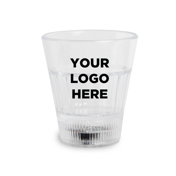 2 ounce acrylic plastic LED light up shot glasses with three... from ASI 42016 Brighter Promotions Inc