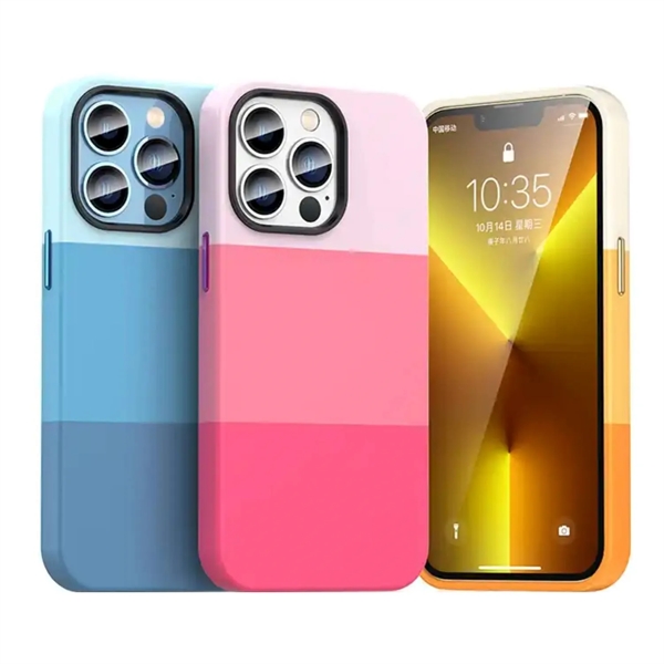 Tricolor shockproof mobile phone case plus 1 color silkscreen imprint on... from ASI 37218 Athena Promo (tm)