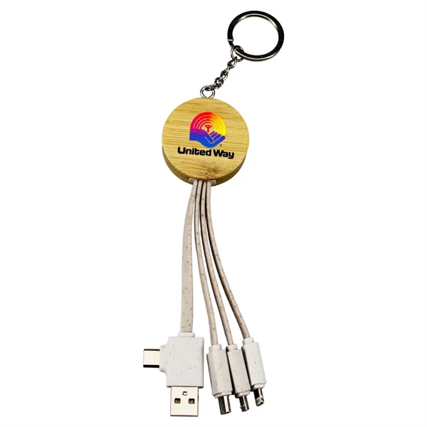 Cable with micro USB/lightning, Type-C and standard USB cables that unite... from ASI 63776 KTI Networks Inc / KTI Promo