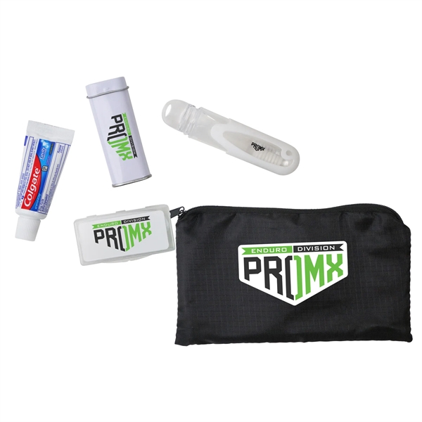 Dental kit offering dental floss picks, 2 oz bottle of mouthwash,... from ASI 61966 HPG / Mixie