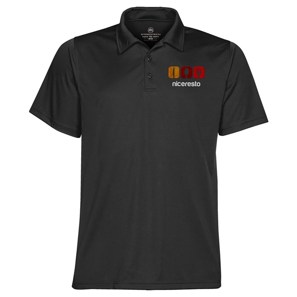 Men's polo with moisture-wicking and snag-resistant fabric, 3-button placket, self-fabric collar... from ASI 61125 Hit Promotional Products / Hit®