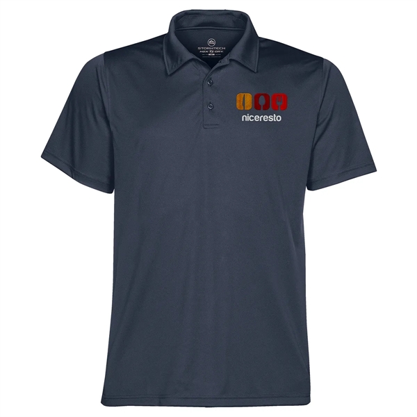 Men's polo with moisture-wicking and snag-resistant fabric, 3-button placket, self-fabric collar... from ASI 61125 Hit Promotional Products / Hit®