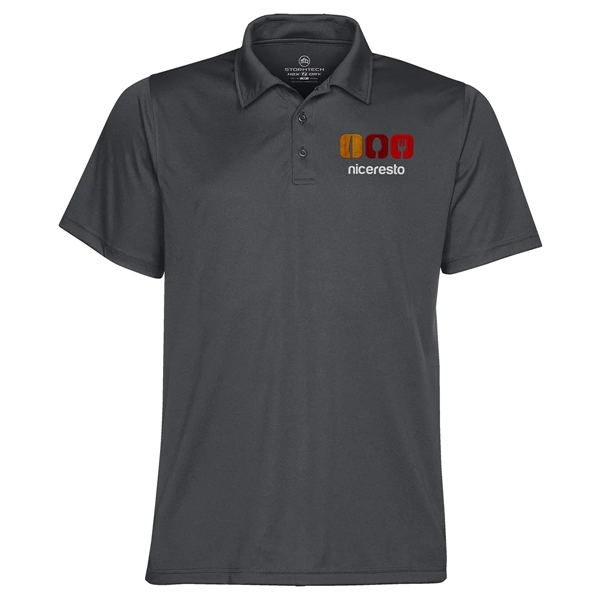 Men's polo with moisture-wicking and snag-resistant fabric, 3-button placket, self-fabric collar... from ASI 61125 Hit Promotional Products / Hit®