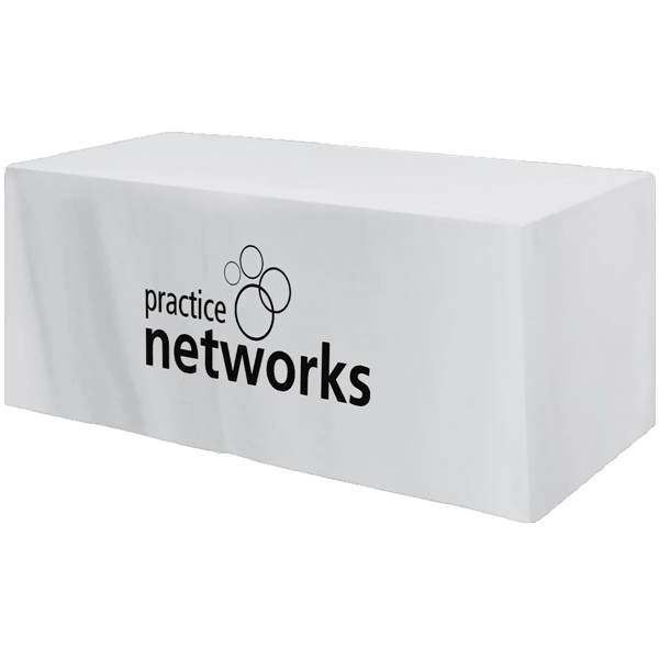 72" x 30" x 28 1/2" poly-cotton 4-sided fitted table cover... from ASI 61966 HPG / Beacon Promotions