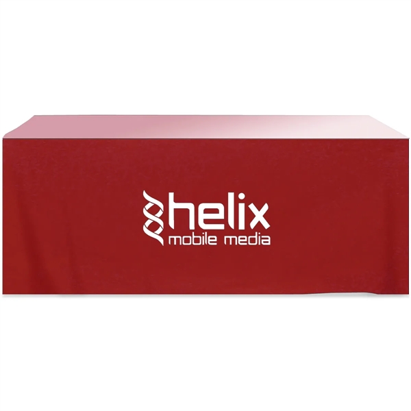156" x 29" three-sided polyester-cotton twill printed table with hook and... from ASI 61966 HPG / Beacon Promotions