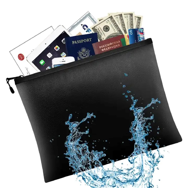 Waterproof and fireproof zipper document plus 1 color silkscreen imprint on... from ASI 37218 Athena Promo (tm)