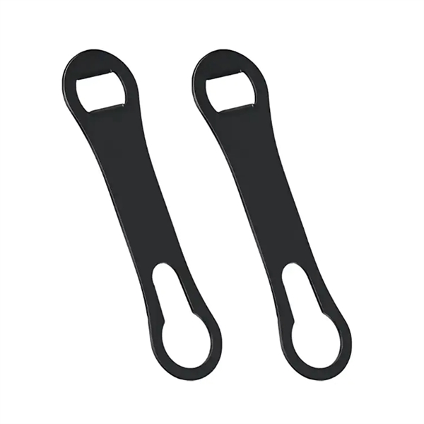 Stainless steel dog bone-style bottle opener with 1 color silkscreen imprint... from ASI 37218 Athena Promo (tm)