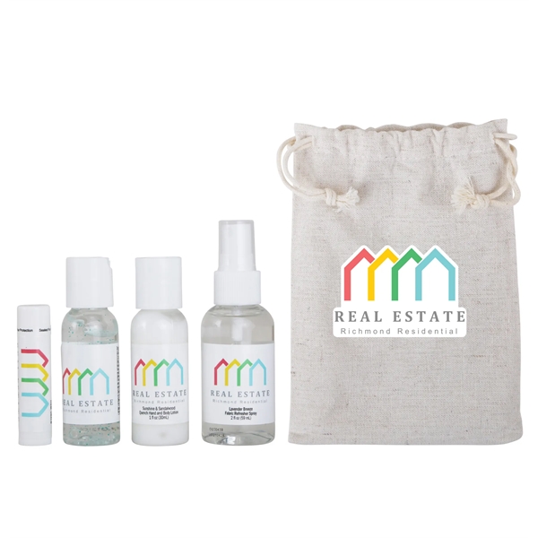 A relaxing kit with natural beeswax lip moisturizer, fabric spray, hand... from ASI 61966 HPG / Mixie