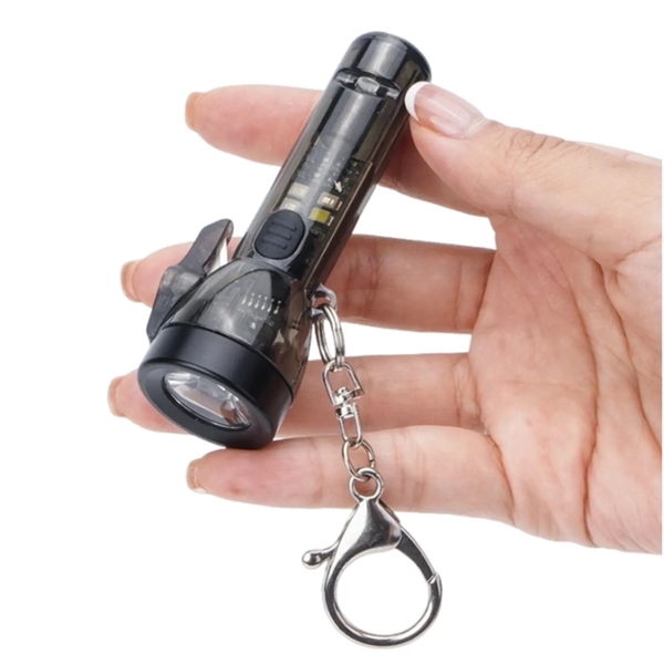 Mini LED keychain with warning knife and whistle plus 1 color... from ASI 37218 Athena Promo (tm)