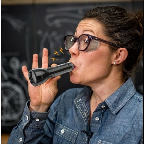 Mini LED keychain with warning knife and whistle plus 1 color... from ASI 37218 Athena Promo (tm)