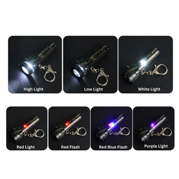 Mini LED keychain with warning knife and whistle plus 1 color... from ASI 37218 Athena Promo (tm)
