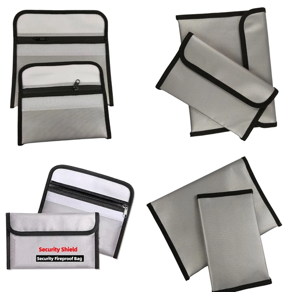 Waterproof and fireproof zipper document pouch plus 1c1p color silkscreen imprint... from ASI 37218 Athena Promo (tm)