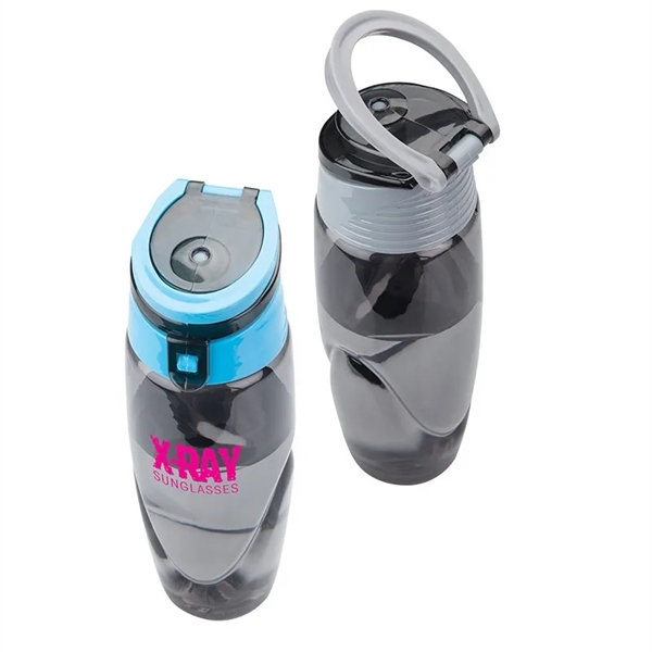 32 oz. BPA-Free Tritan water bottle with a smoky body, colored... from ASI 67866 Logomark/Valumark