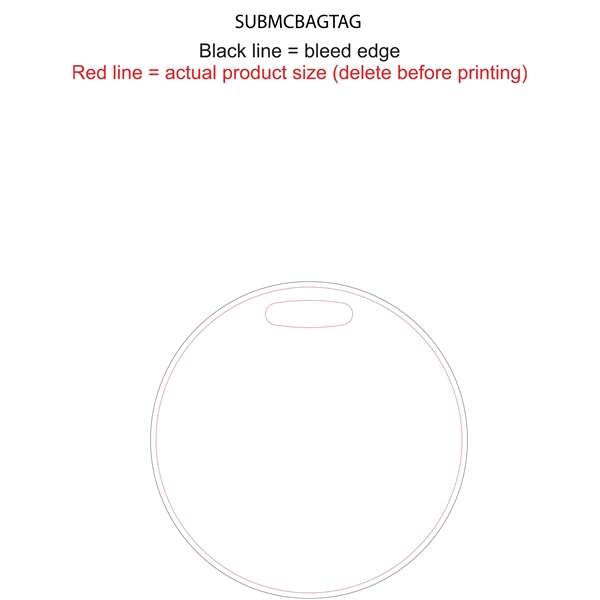 Custom Sublimated Metal Circle Bag Tag 3.5" x 3.5" . Printed... from ASI 62635 Inno-Vative Solutions Grp LTD