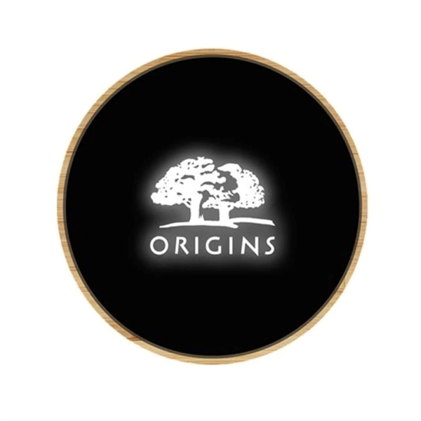 Round light up logo wireless charger plus laser engraving on 1... from ASI 37218 Athena Promo (tm)