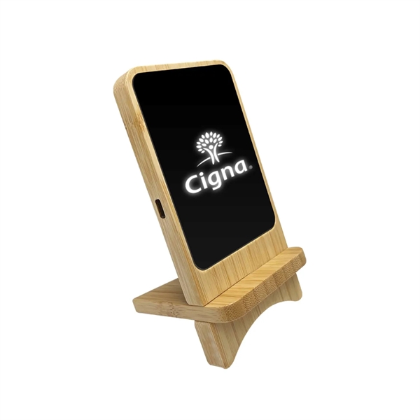 Light up logo wireless charger stand plus laser engraving on 1... from ASI 37218 Athena Promo (tm)