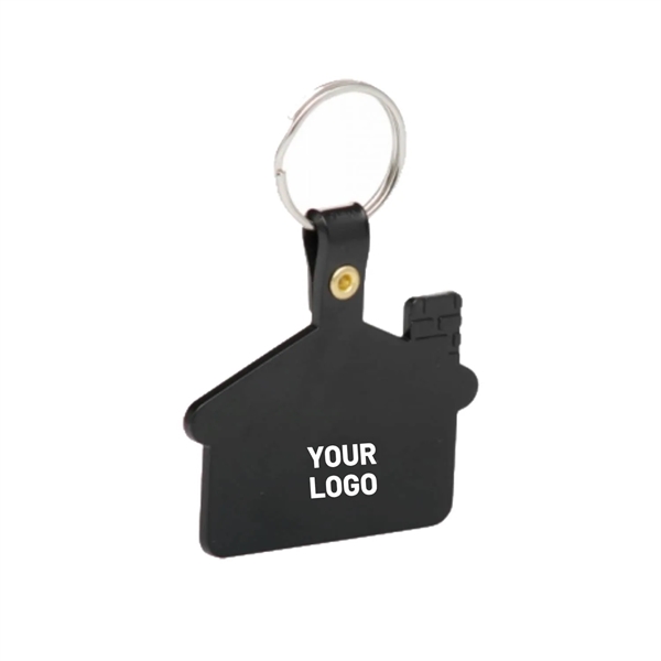House shaped soft tag keychain plus 1 color silkscreen imprint on... from ASI 37218 Athena Promo (tm)