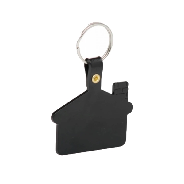 House shaped soft tag keychain plus 1 color silkscreen imprint on... from ASI 37218 Athena Promo (tm)