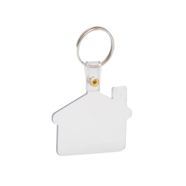 House shaped soft tag keychain plus 1 color silkscreen imprint on... from ASI 37218 Athena Promo (tm)
