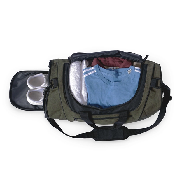 Elevate your travel experience with our Nomad Must Haves Renew Duffle.... from ASI 88660 Spector & Co.