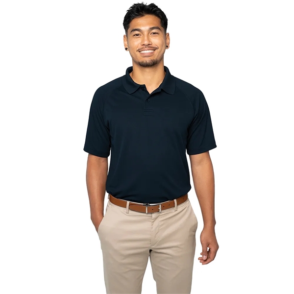 Men's classic polyester pique knit wicking polo shirt with rib knit... from ASI 44620 Charles River Apparel